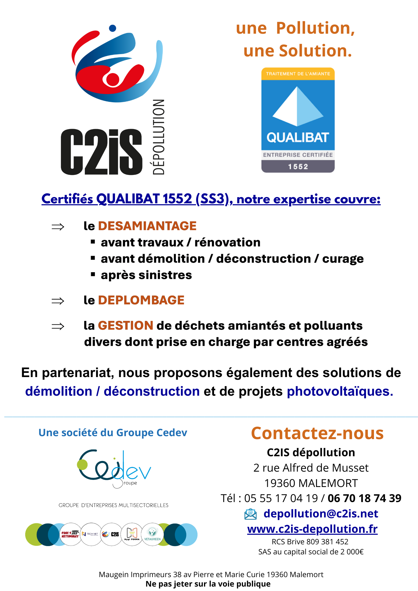 Flyer C2IS dépolution